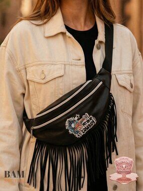 NWT 2 Fly Custom Fringe Bum Bag Western Fanny Pack | BAM Studio One of One Boho